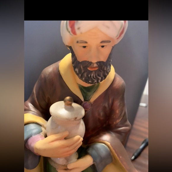 GRANDEUR NOEL Nativity Replacement Wise Man Ceramic O'Well RARE VINTAGE - Picture 11 of 12